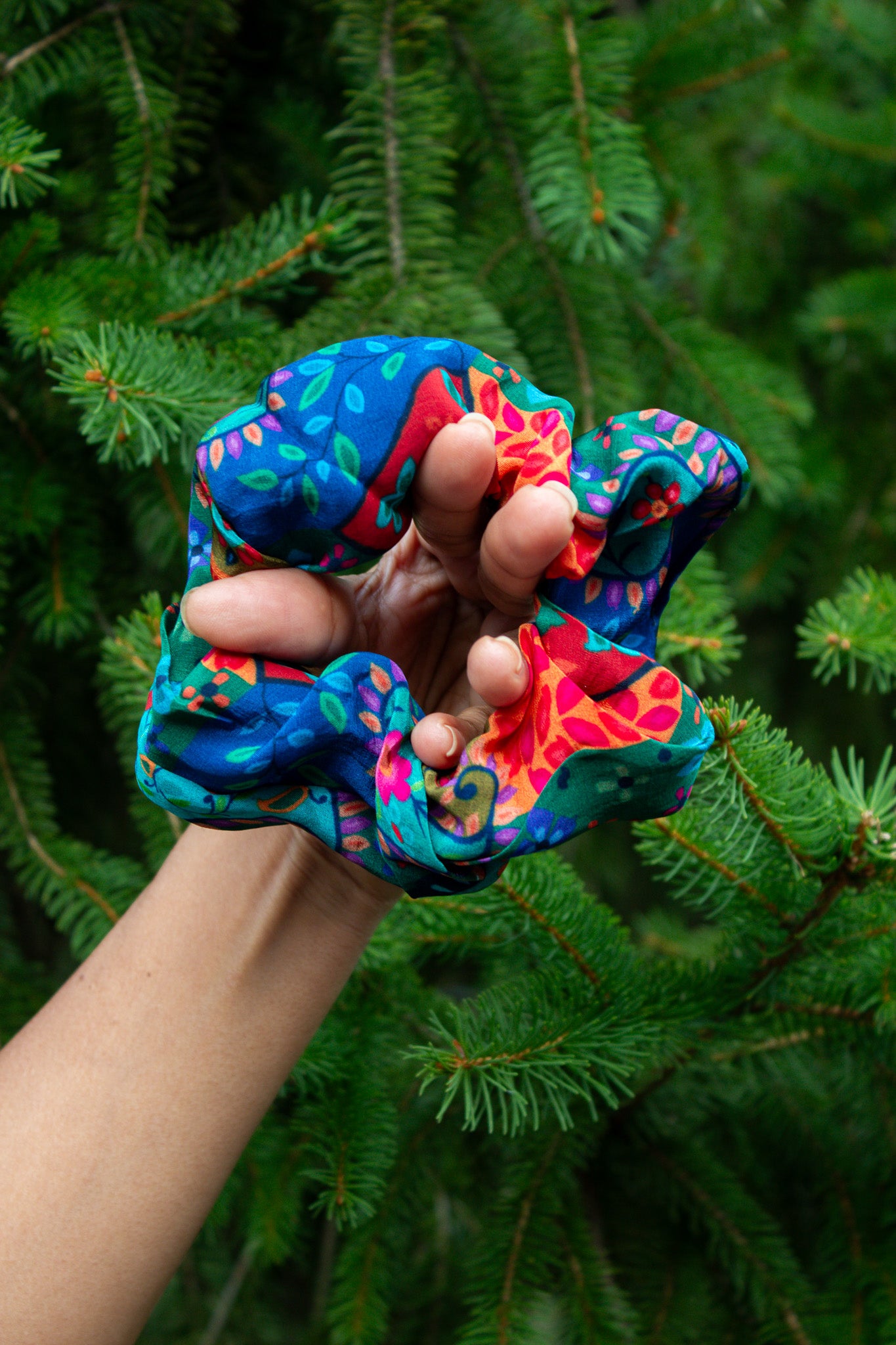 Oversized Multi Color Scrunchie