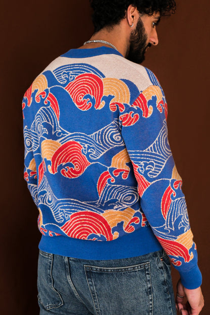 Multi Wave Knitted Cardigan