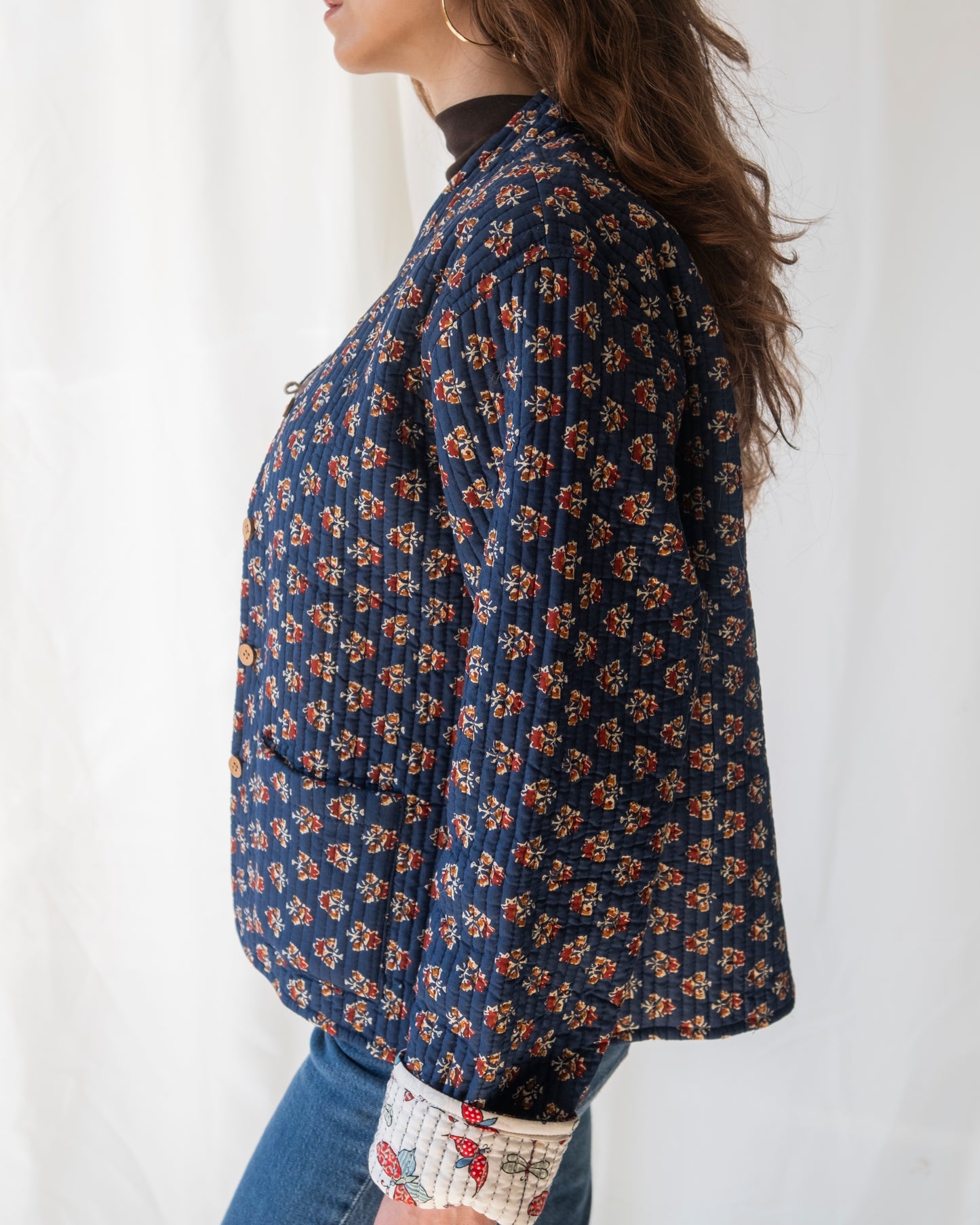 Indigo Butterfly Reversible Jacket