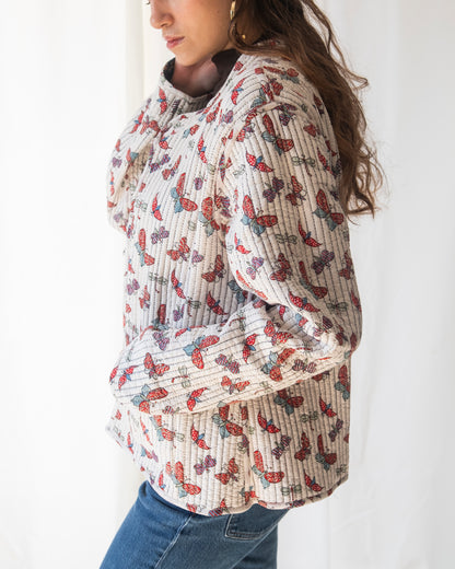 Indigo Butterfly Reversible Jacket