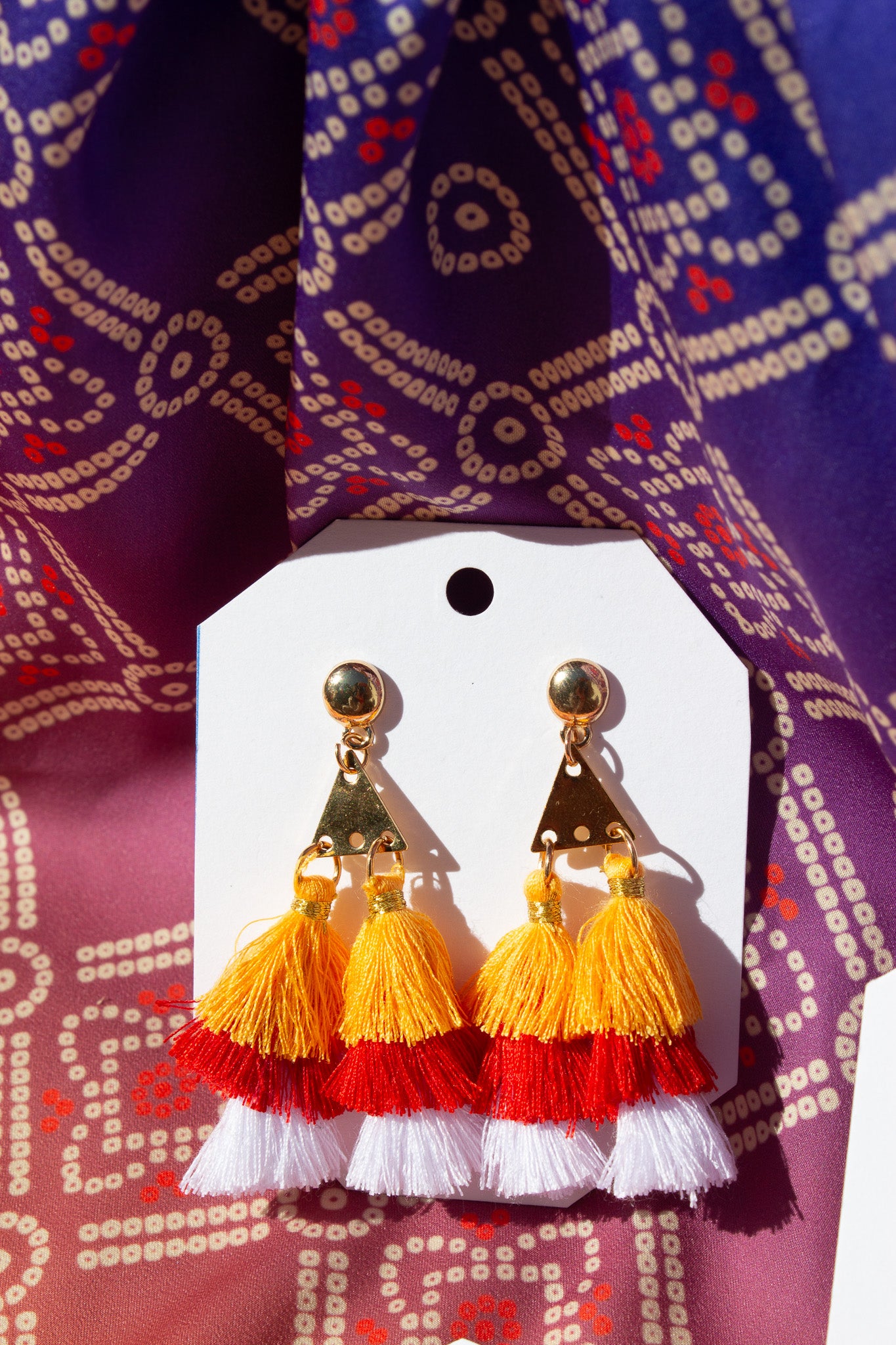 Summer Red Tassle Earrings