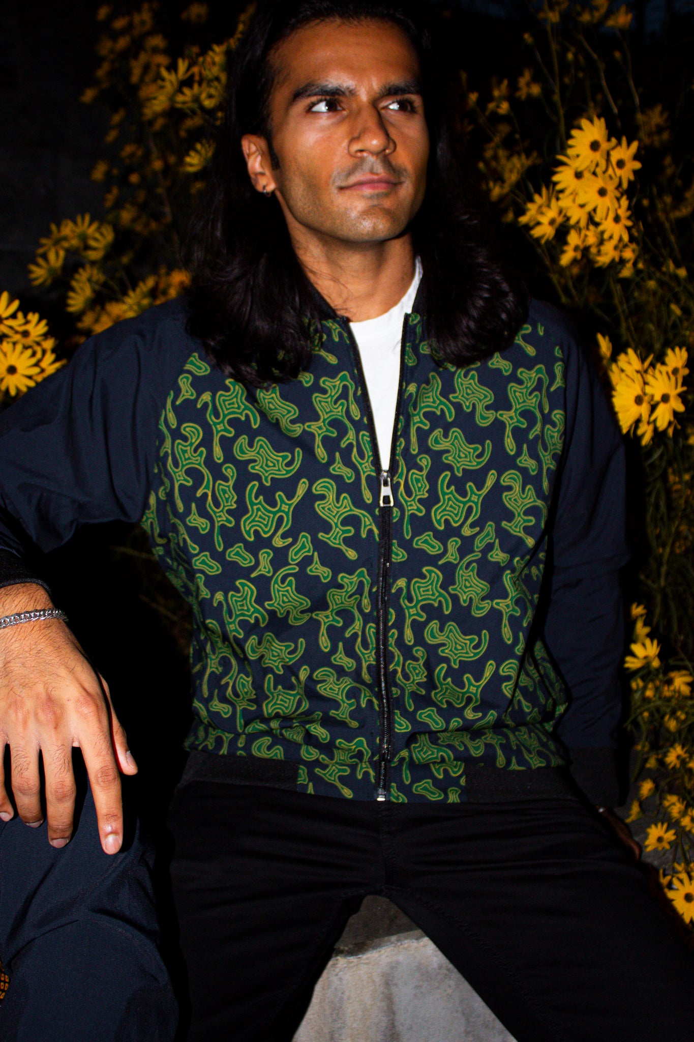 Green Splash Bomber Jacket