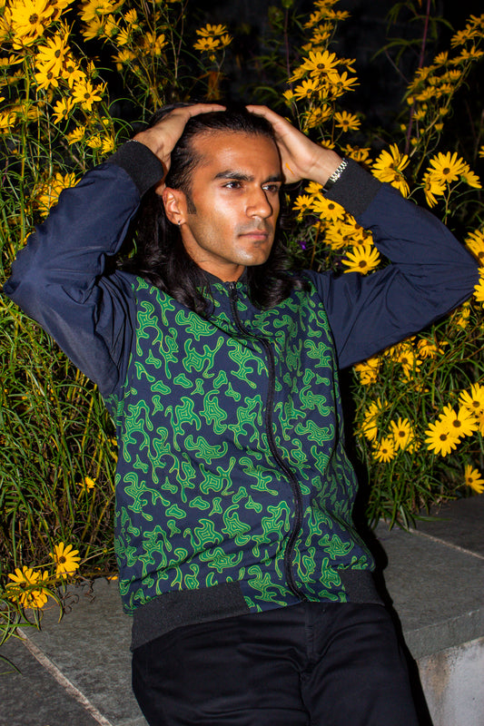 Green Splash Bomber Jacket