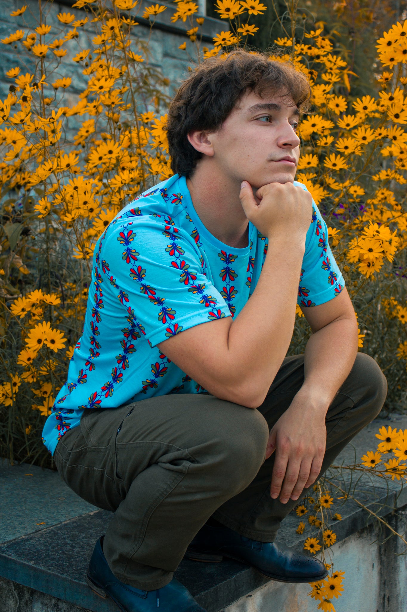 Light Blue Crew Neck T-Shirt