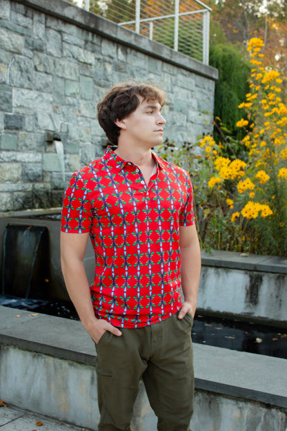 Orange Collar Polo Shirt