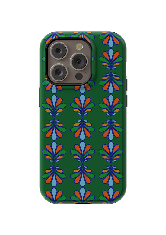 Green Leafy Motif Phone Case