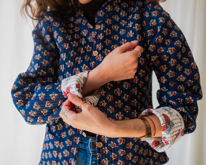 Indigo Butterfly Reversible Jacket