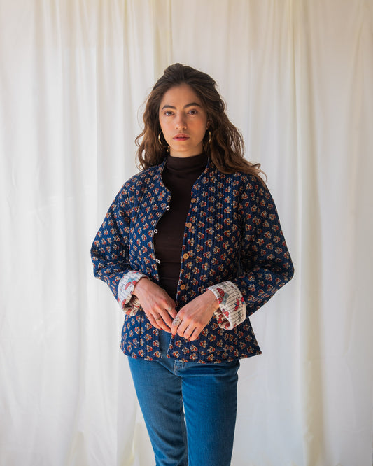 Indigo Butterfly Reversible Jacket
