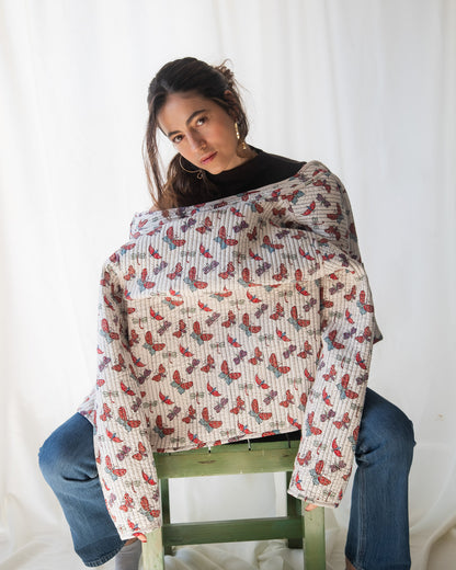 Indigo Butterfly Reversible Jacket