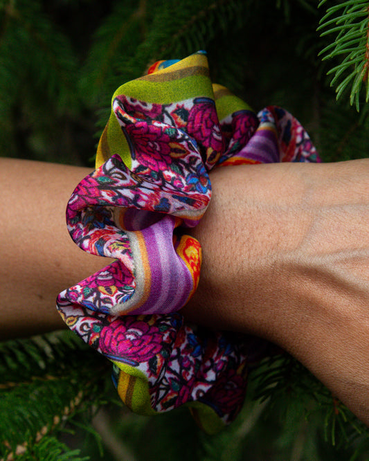 Purple Bhandani Scrunchie