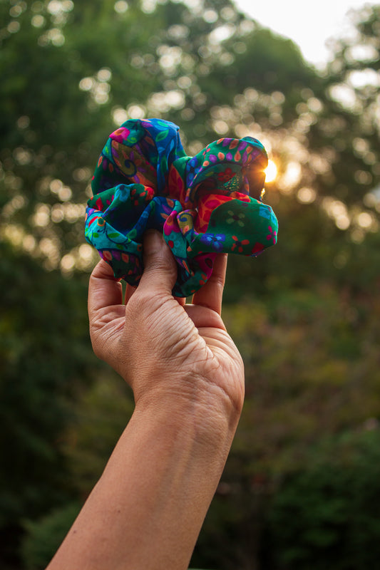Oversized Multi Color Scrunchie