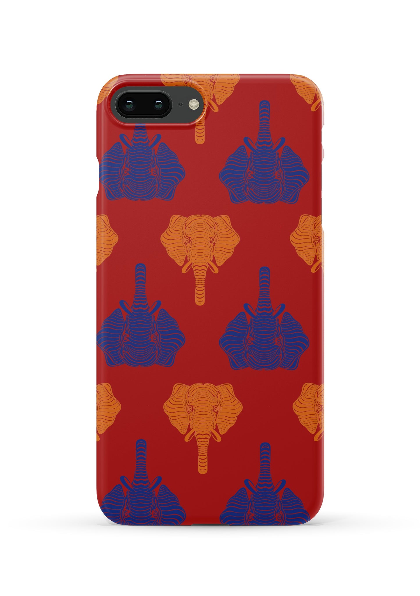 Red Elephant Print Phone Case