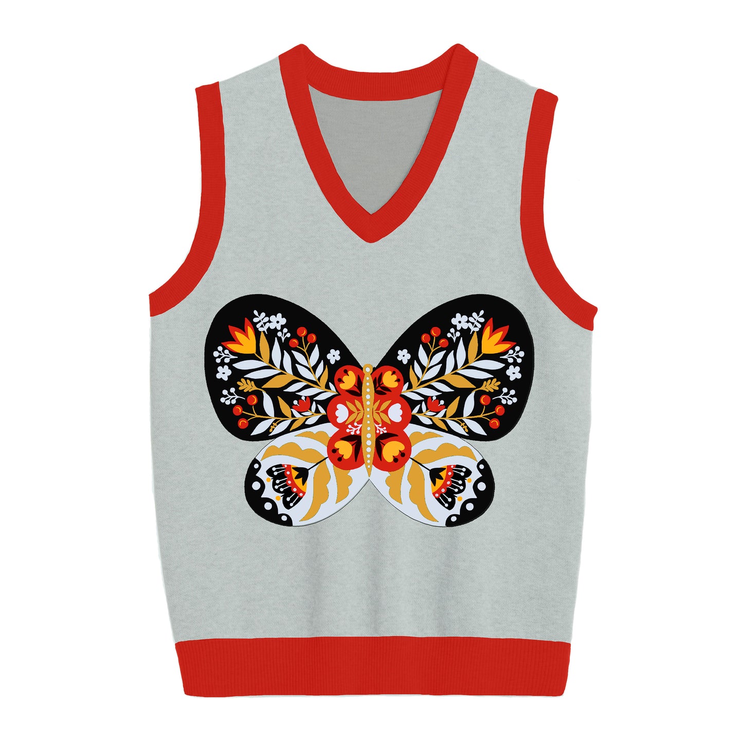 Butterfly Knitted Sweater Vest